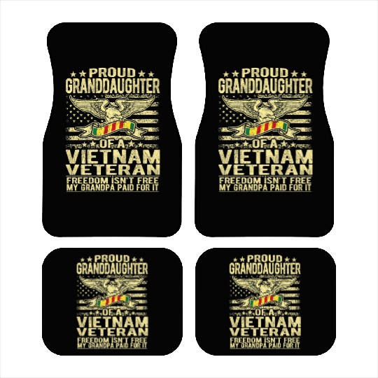 Veteran Gift-Granddaughter Of Vietnam Veteran Us F Car Mats