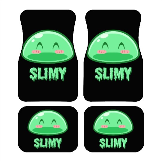 Cute Green Dungeon Slime Monster Weird Anime Car Mats