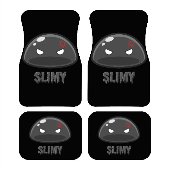 Cute Black Dungeon Slime Monster Weird Anime Car Mats