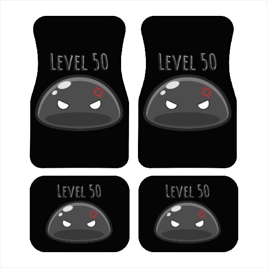 Cute Black Dungeon Slime Monster Weird Anime Car Mats