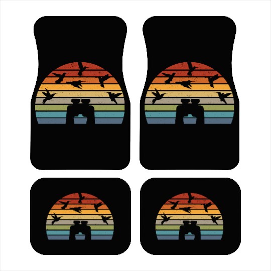 Bird Watching Vintage Birdwatching Birding Car Mats
