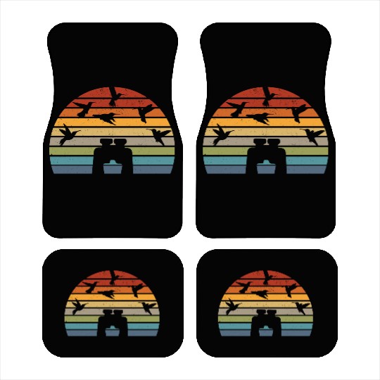 Bird Watching Vintage Birdwatching Birding Car Mats