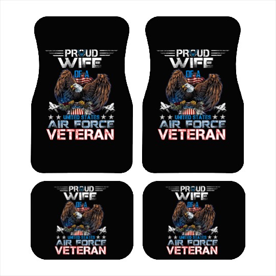 Veteran-Proud Wife Of Us Air Force Veteran Patriot Car Mats