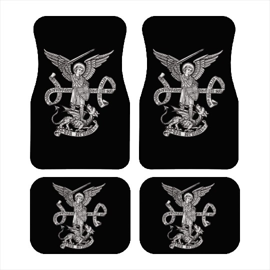 Saint St Michael Catholic Archangel Angel Defender Car Mats