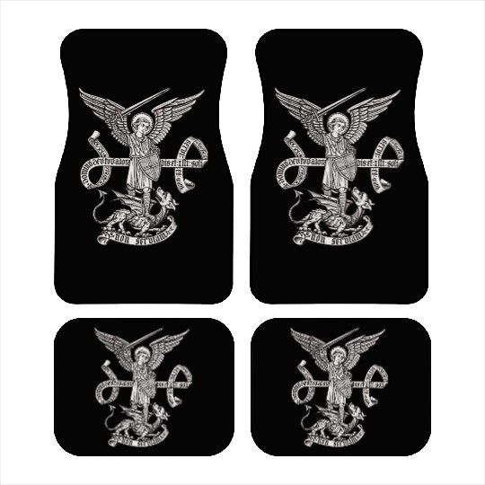 Saint St Michael Catholic Archangel Angel Defender Car Mats