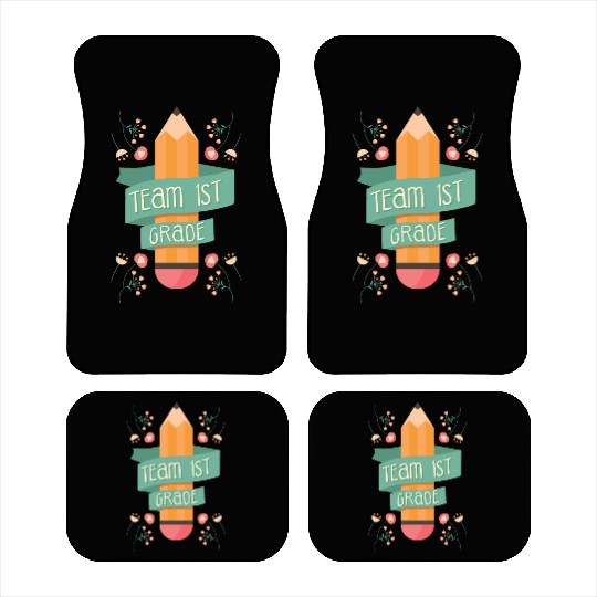 Back To School Student Teacher Team 1St Grade Car Mats
