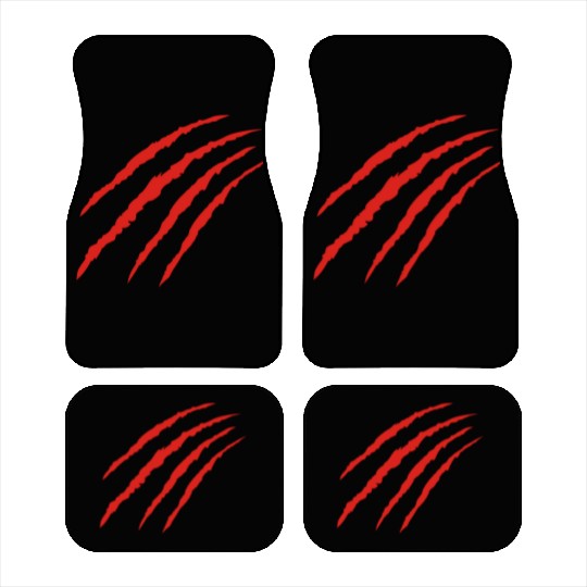 Cat Claw Marks (Red) Car Mats