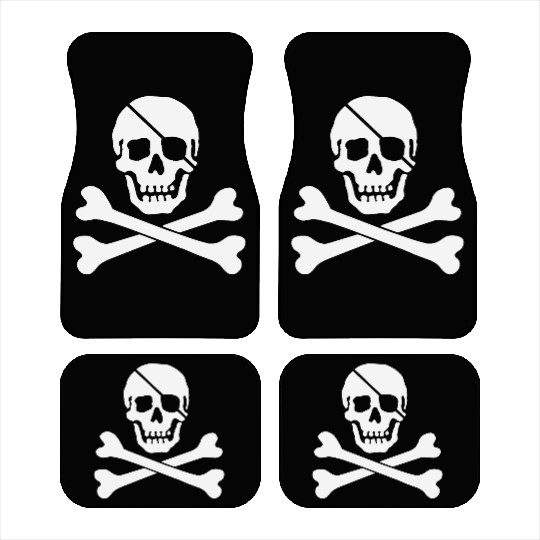 Jolly Roger Pirate Flag Skull and Crossbones Car Mats