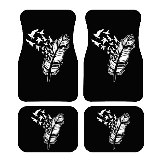 White Doves Feather Peace Freedom Media Writer Car Mats