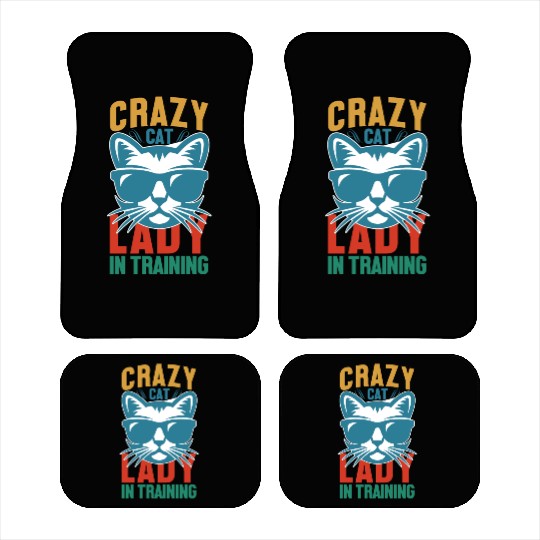Crazy cat lady Car Mats