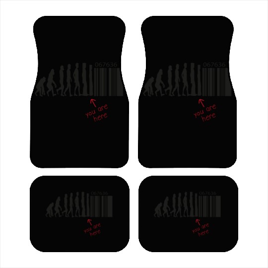 Evolution - Barcode - Transhumanism - Technology Car Mats