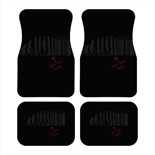Evolution - Barcode - Transhumanism - Technology Car Mats