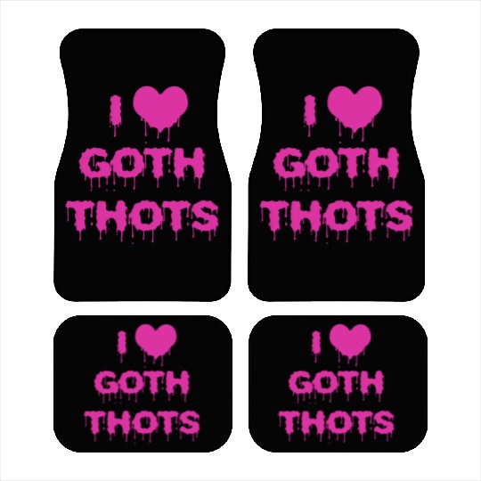 I love goth thots I heart Car Mats