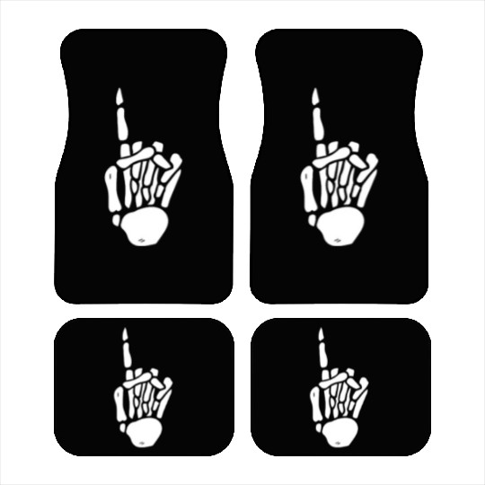 Skeleton Hand Number 1 Pocket Skeleton Number One Car Mats