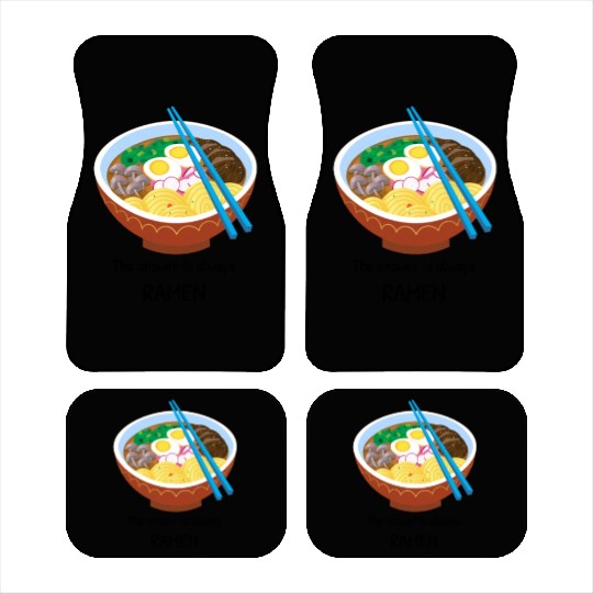 The answer is always RAMEN Japan Noodles Stickers Car Mats