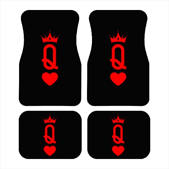 Queen of Heart King Queen Couple Halloween Costume Car Mats