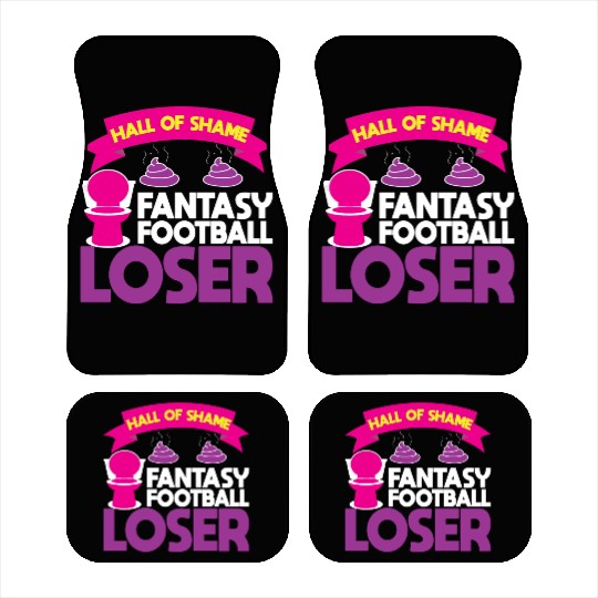 Fantasy Football Loser Poop Funny Car Mats