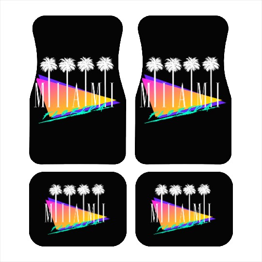 Miami Florida Retro Style Car Mats
