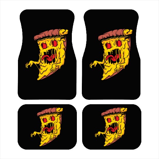 Scary Pizza Pizza scary horror cool graphic design Car Mats