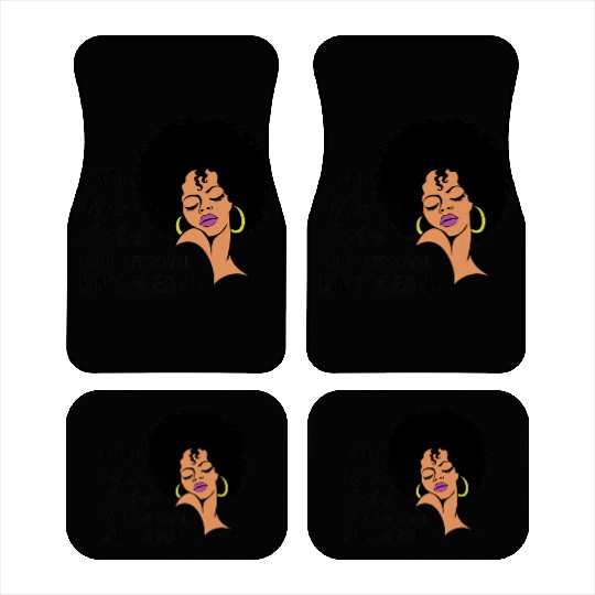Black Queen Lady Curly Natural African American Car Mats