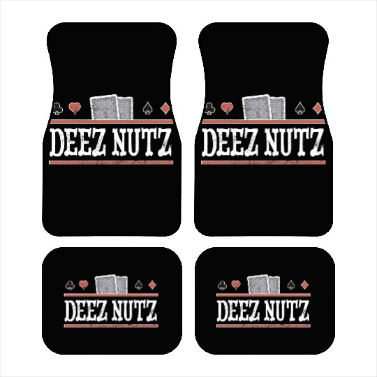 Deez Nuts Funny Poker Player Car Mats