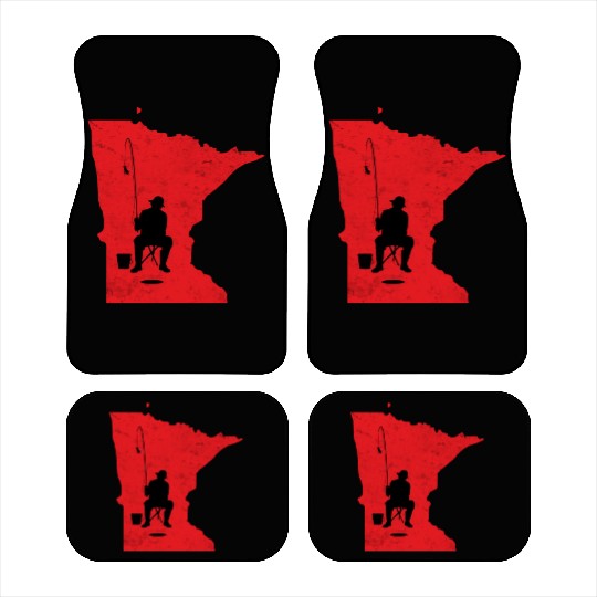 ice fishing, ice fishing ice hole, holes Car Mats