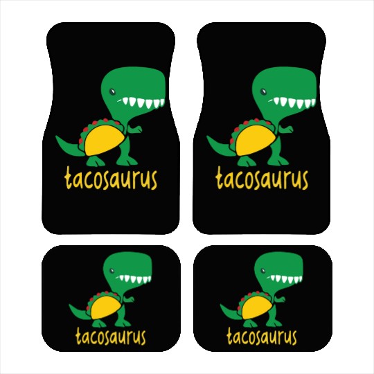 Tacosaurus Green Dinosaur Tacos Funny Cute Taco Car Mats