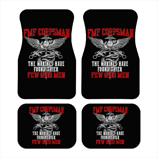 FMF Devil US Navy Corpsman DOC Badass Army Veteran Car Mats