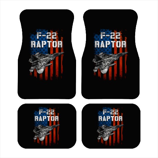 F22 Raptor Aircraft Army US Airborne Car Mats