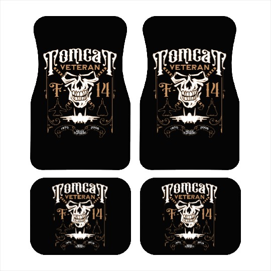 F-14 Tomcat Veteran Aviation Skull 1970 to 2006 Car Mats