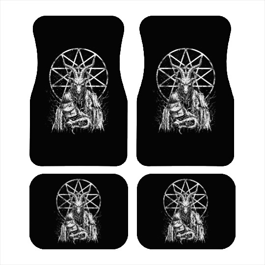 Demonic Baphomet Goat Car Mats