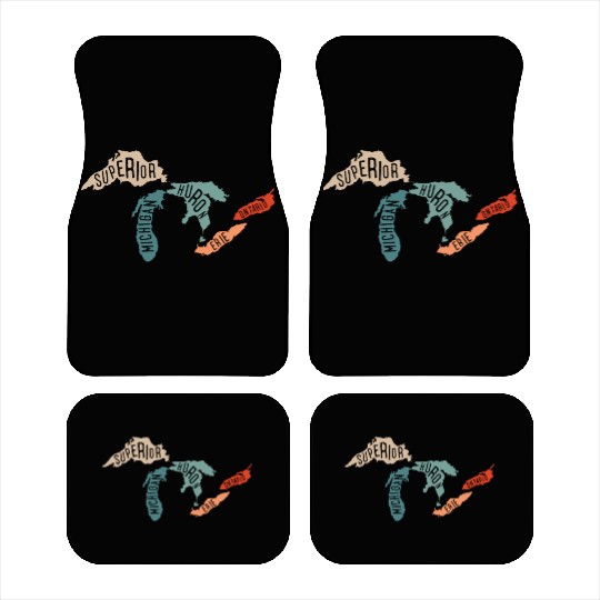 Great lakes USA, Michigan Lake Erie Lake Car Mats