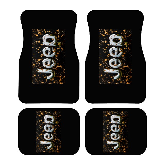 Jeep Emblem gold Car Mats