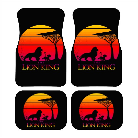 Disney Lion King Vintage Sunset Logo Graphic Car Mats