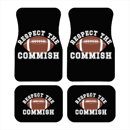 Respect the Commish Fantasy Football FFL Commissio Car Mats