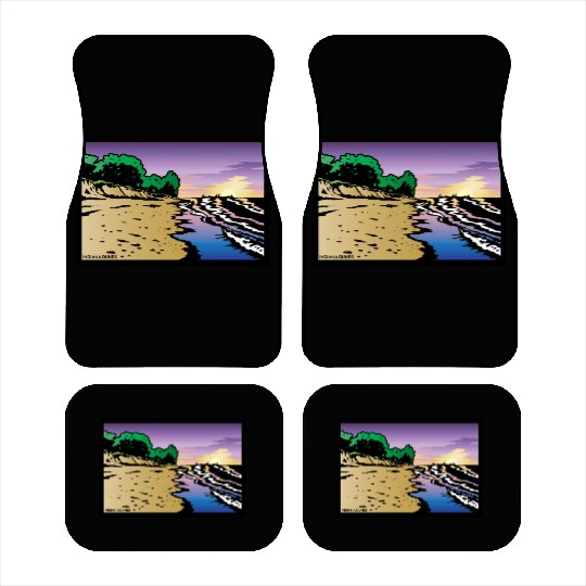 Purple Twilight Indiana Dunes Poster Car Mats