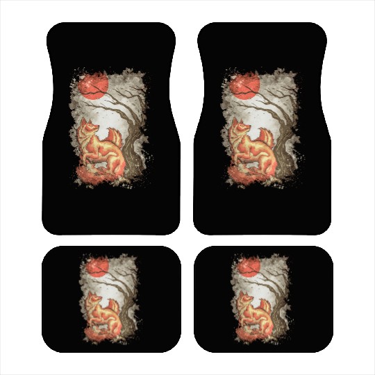 Fox Beautiful Animal Tree Moon Nature Lover Car Mats