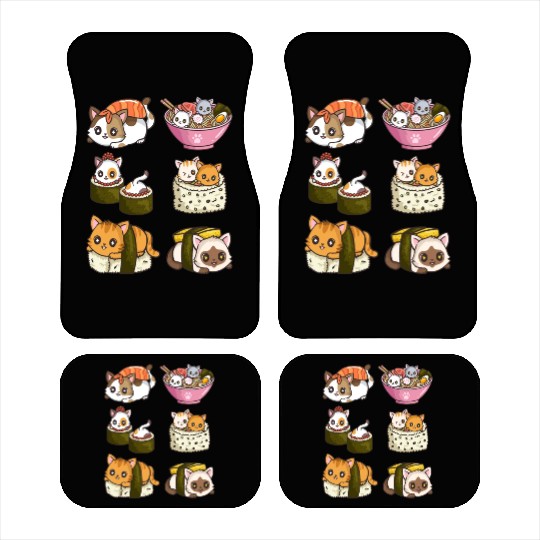 Sushi Cat Japanese Anime Car Mats