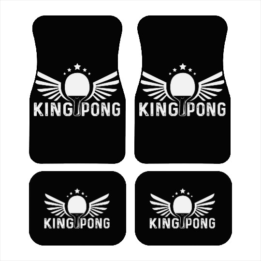 Funny Ping Pong Distressed King Pong Table Tennis Car Mats