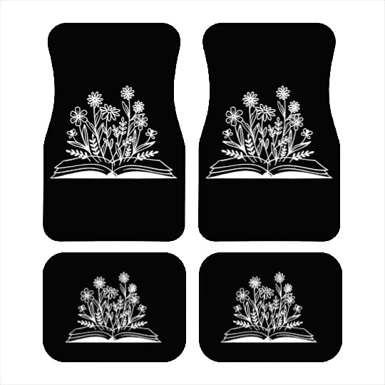 Wildflower Book Funny Reading Book Lover Gifts Car Mats