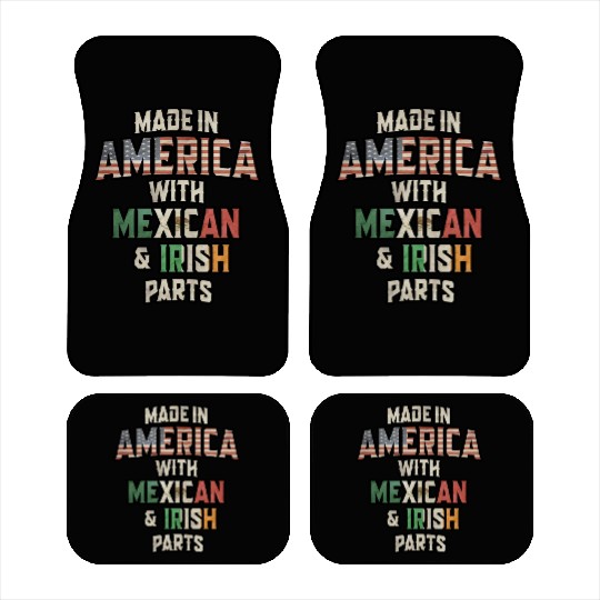 Mexican And Irish Made In America Mix Heritage Vin Car Mats