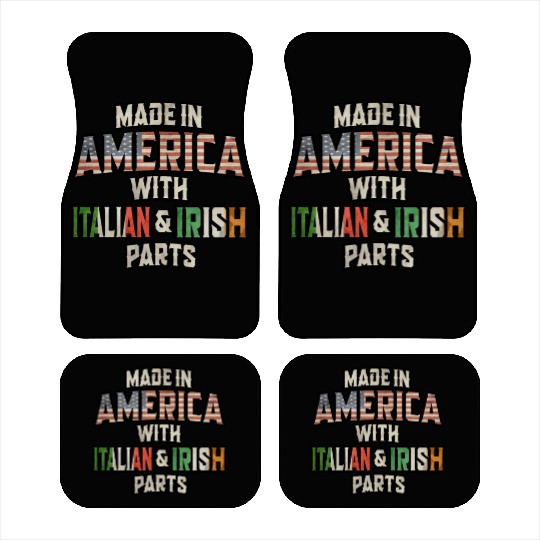 Italian And Irish Made In America Mix Heritage Vin Car Mats