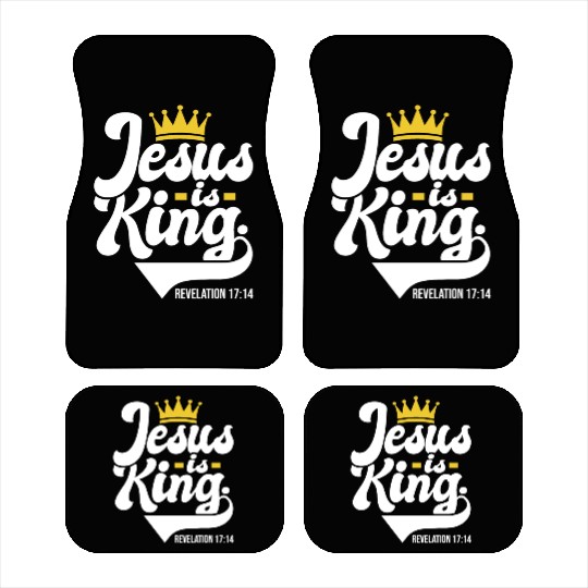 Jesus Is King Revelation 17:14 Christian Car Mats