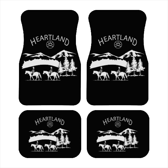 heartland ranch, heartland, sunset, vintage, retro Car Mats
