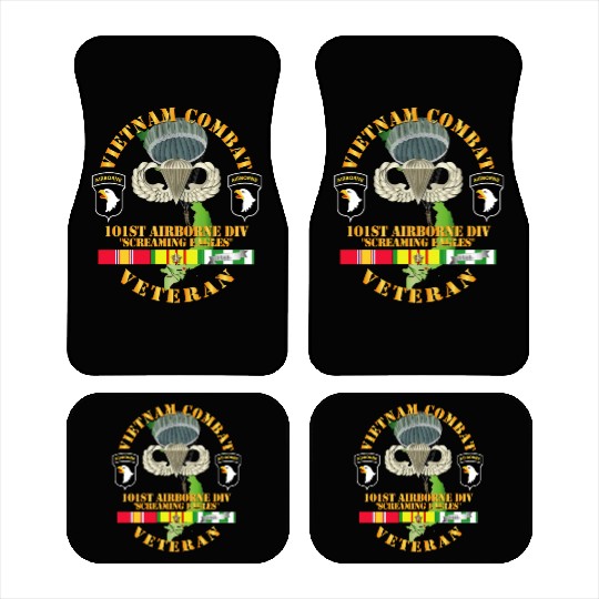 Army Vietnam Combat Veteran w 101st Airborne Div S Car Mats