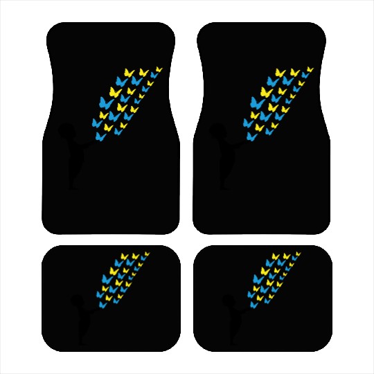 peace for europe ukraine war solidarity butterfly Car Mats