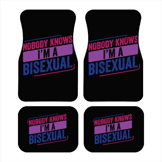 Nobody Knows Bi Pride Bisexual Bisexuality Flag Car Mats