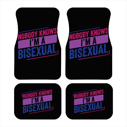 Nobody Knows Bi Pride Bisexual Bisexuality Flag Car Mats