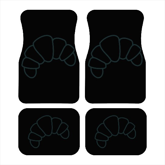 Irregular croissant outline cute food Car Mats