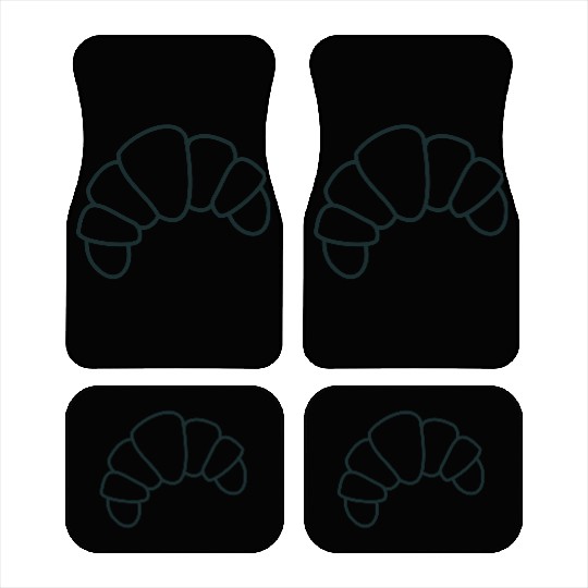 Irregular croissant outline cute food Car Mats